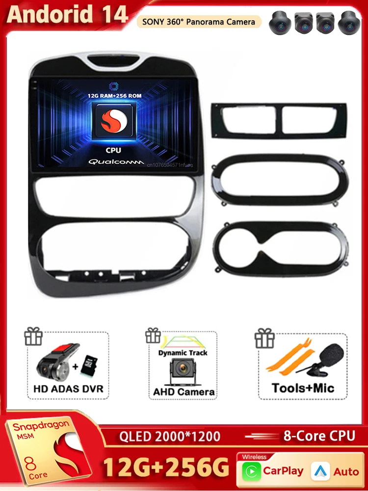 Android 15 Voor Renault Clio 4 BH98 KH98 2016-2019 2K QLED Android Autoradio Multimedia Video Player GPS AI Voice CarPlay Stereo - afbeelding 2