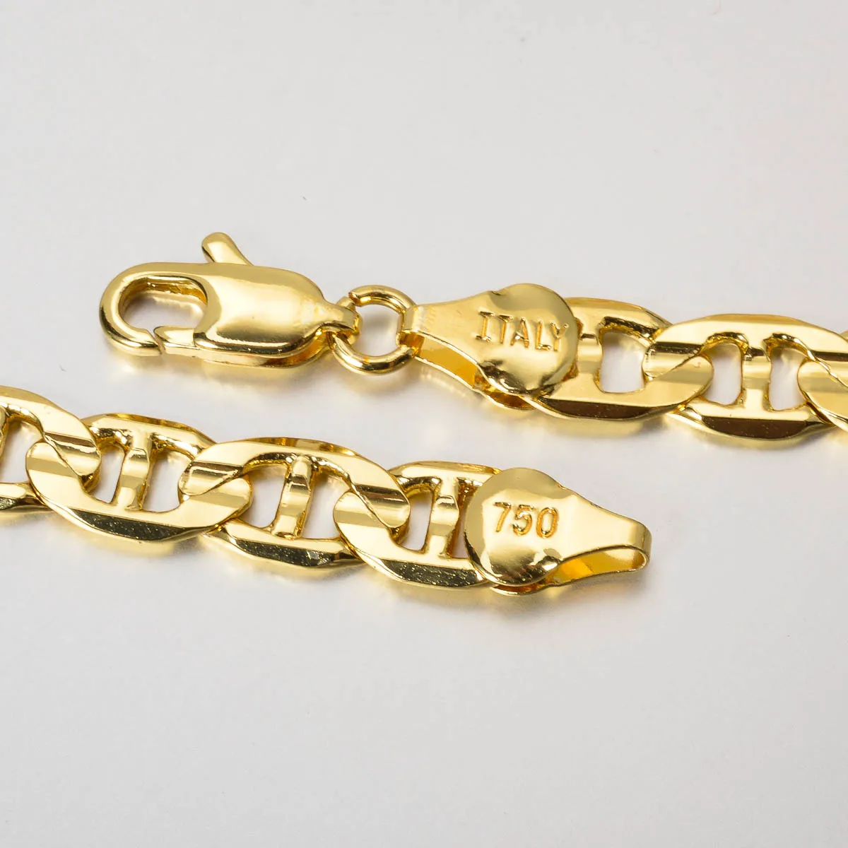 Punk Thick Chain Necklace Gifts Trendy Luxury Italy 750 18k Gold Plated Copper Link Women Dubai Jewelry Man Neck Party Gift