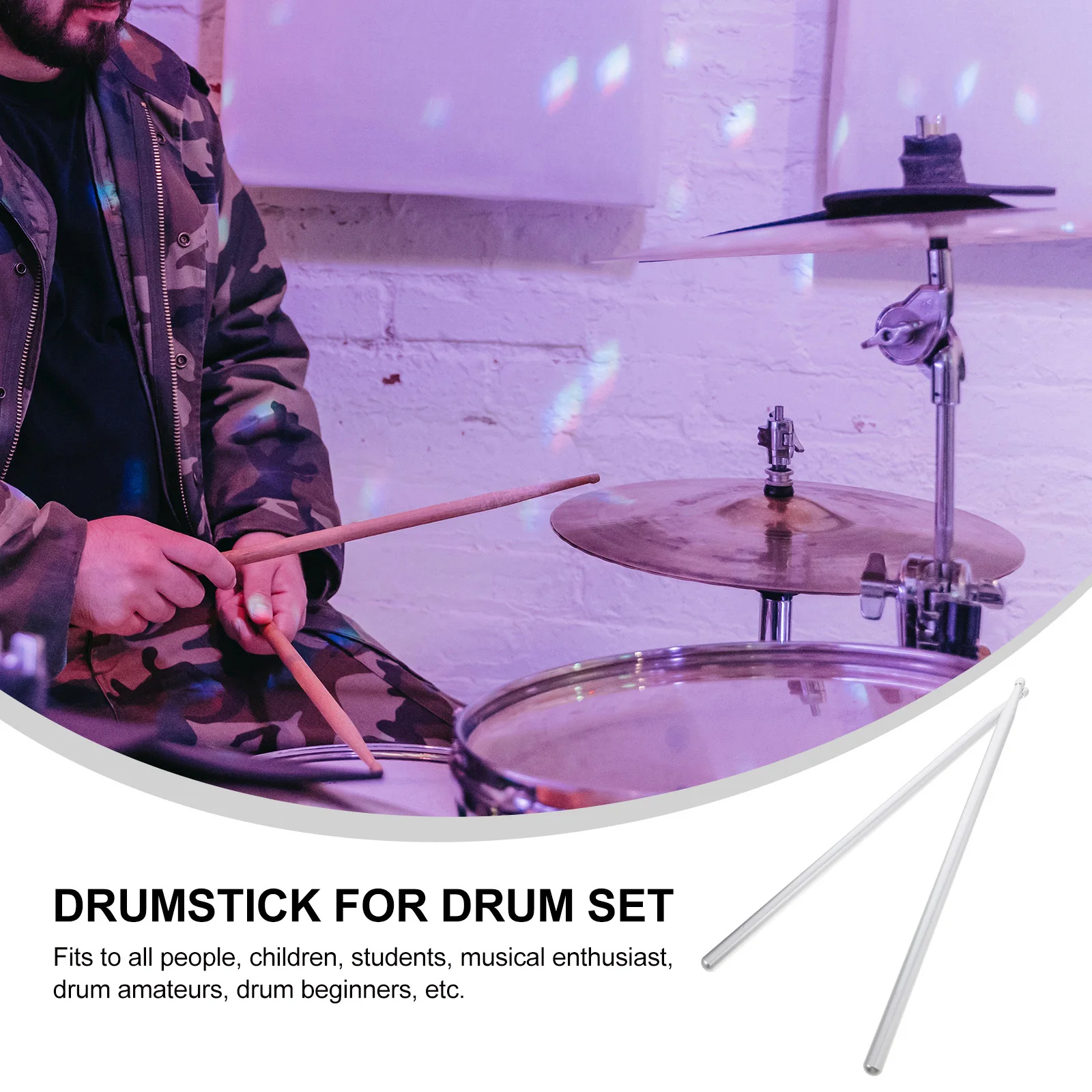 

1Pair 5a Metal Drum Sticks Fine Workmanship Detail Design Ideal for Drum Set Practice Performances Enthusiasts