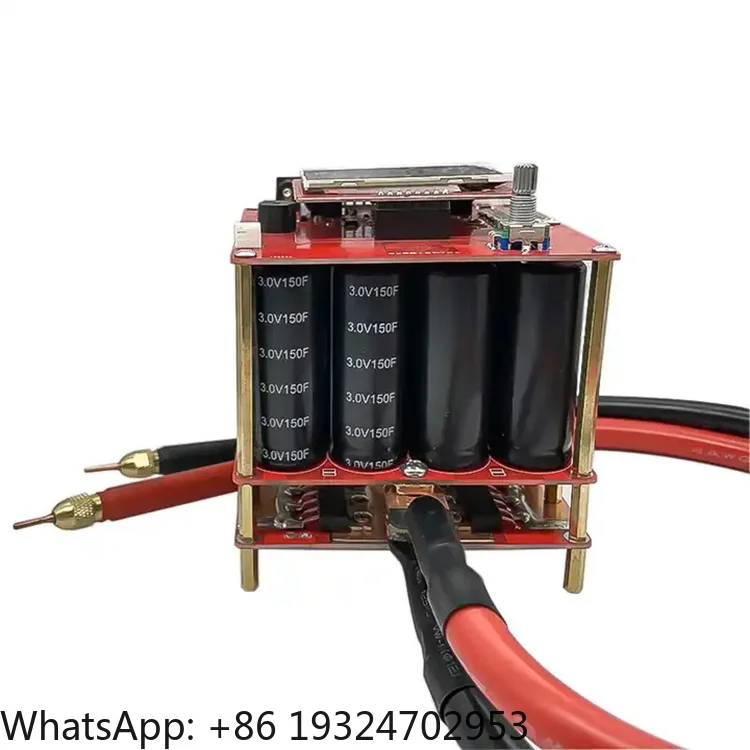 RX-02 6V 600F Capacitor Spot Welder LED Digital Display Spot Welding Machine Weld Tool 4AWG 0.25mm Ni.ckel For 18650 Battery