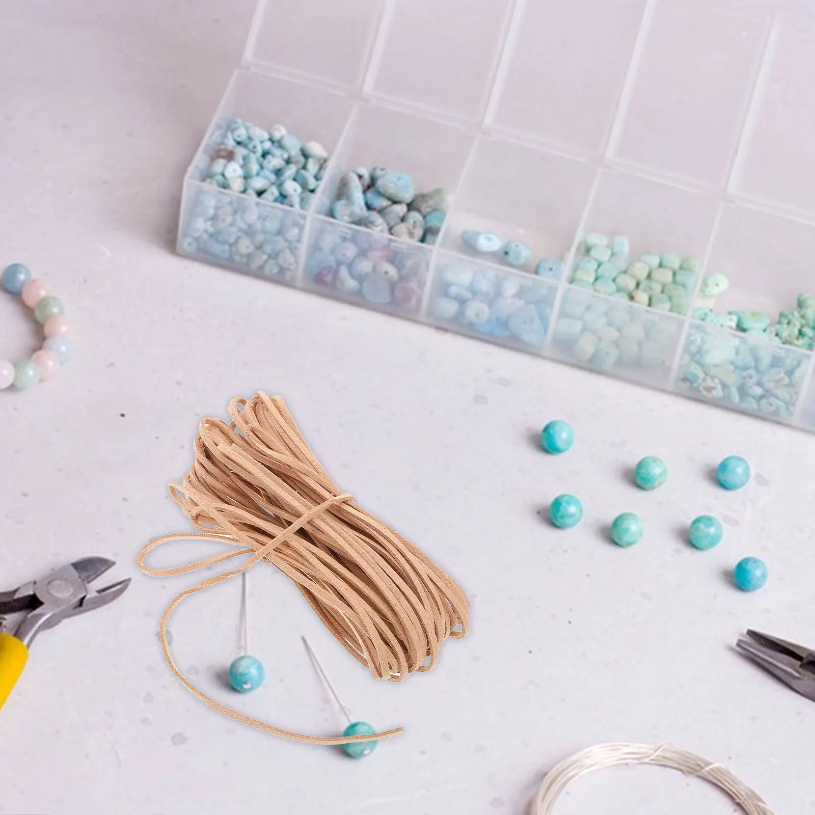 

5pcs Faux Necklace Bracelet Making String Soft Craft Diy Jewelry Beading Kit Women Versatile Strips Laces Pendant