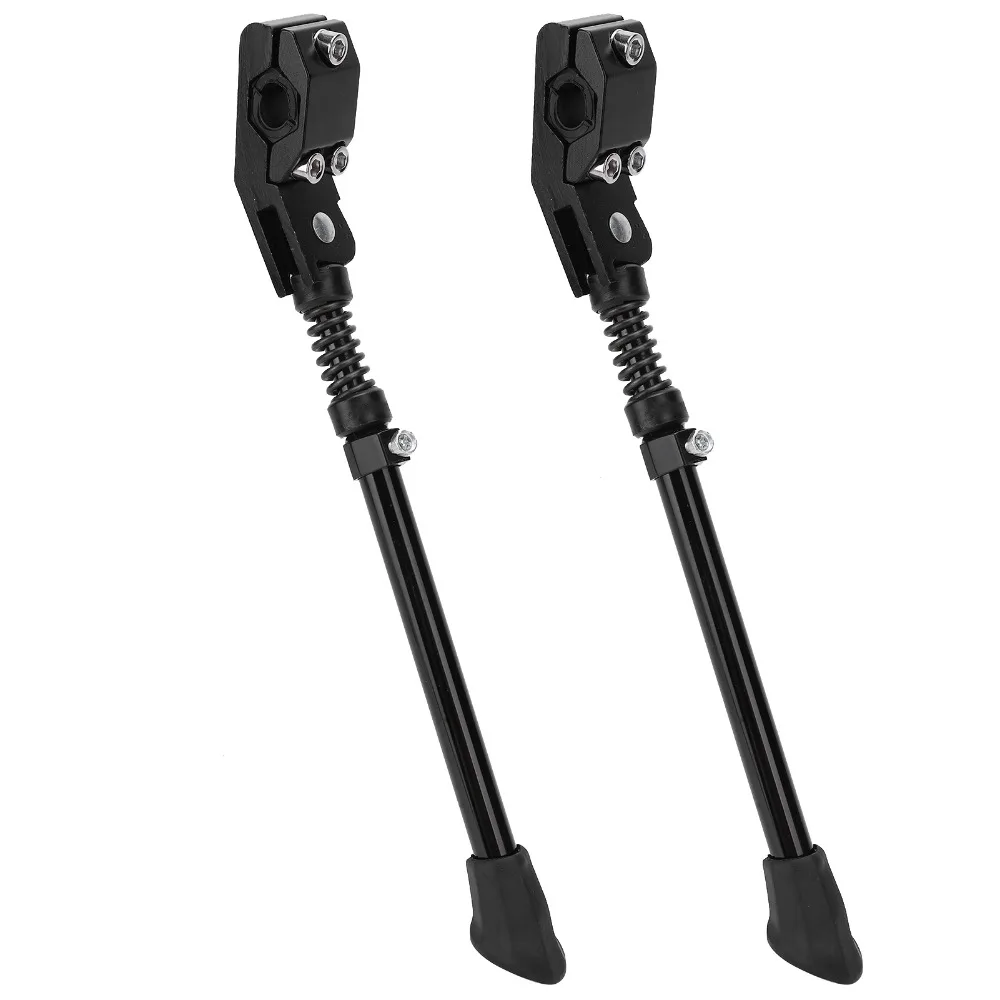 

2 шт. подножка для велосипеда, черная, регулируемая, прочная, с нескользящей опорой, для легкой установки