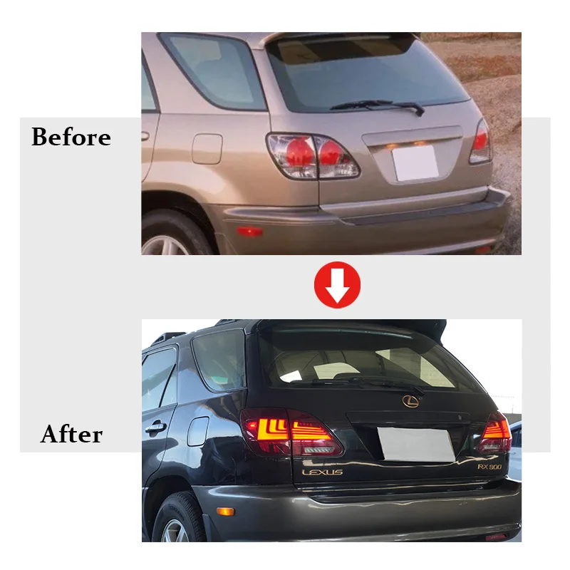 

Factory Modified Led Tail Lights For Lexus RX300 1998-2002 Rear Lamp Start Up Tail Lamp Plug And Play