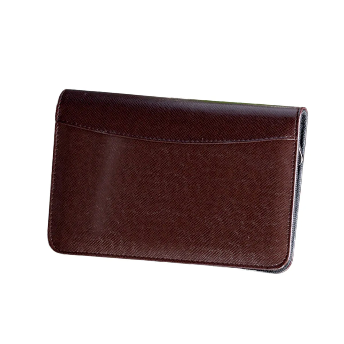 PU A5 Zipper Portfolio with 4 Card Slots Calculator Large Cash Pocket 6 Ring Binder Loose Leaf Notebook Pen Loop