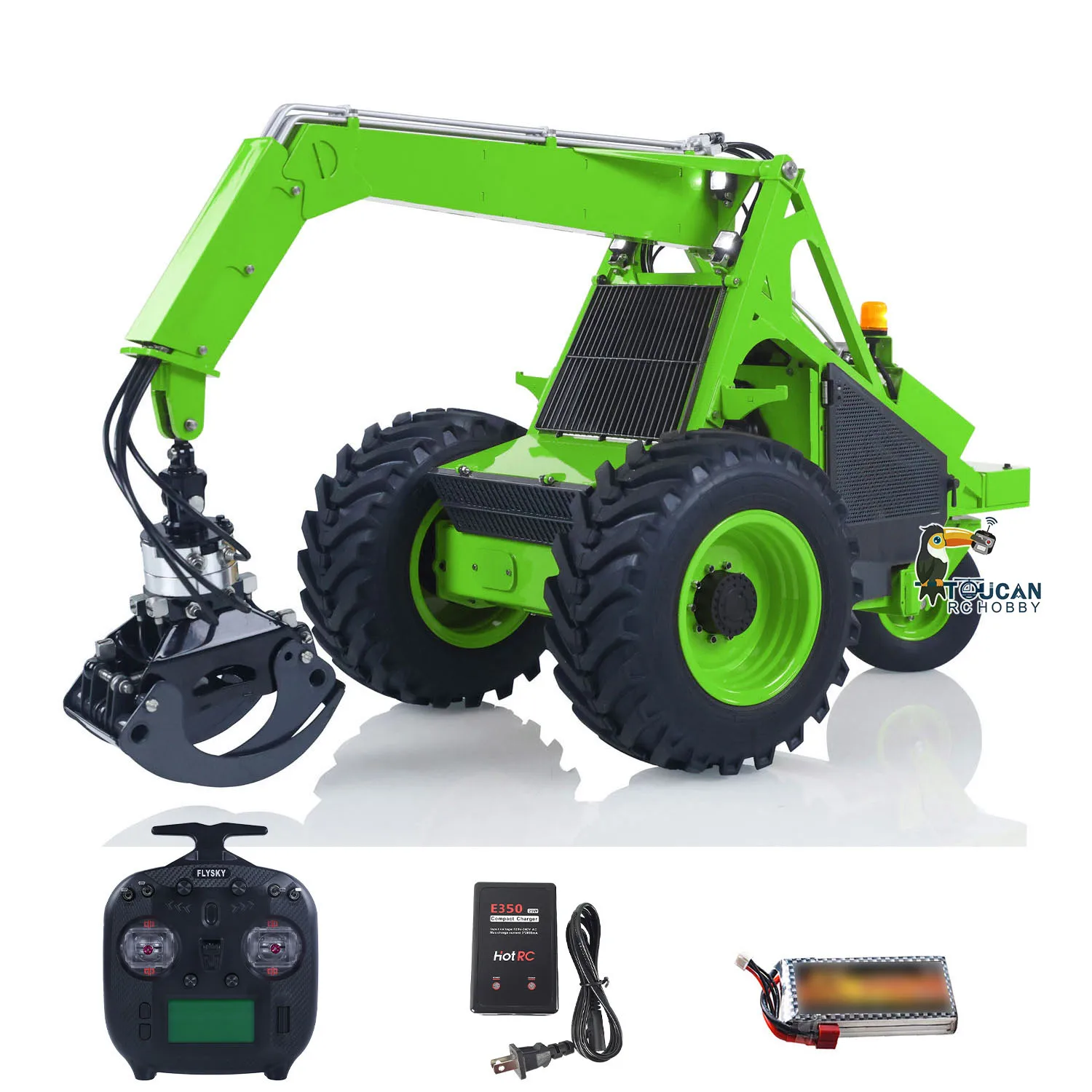 1/14 LESU AOUE 225A RC Hydraulic Log Loader TOUCAN Remote Control Sugarcane Loader Grabber 4CH Valve RTR Model Battery Radio