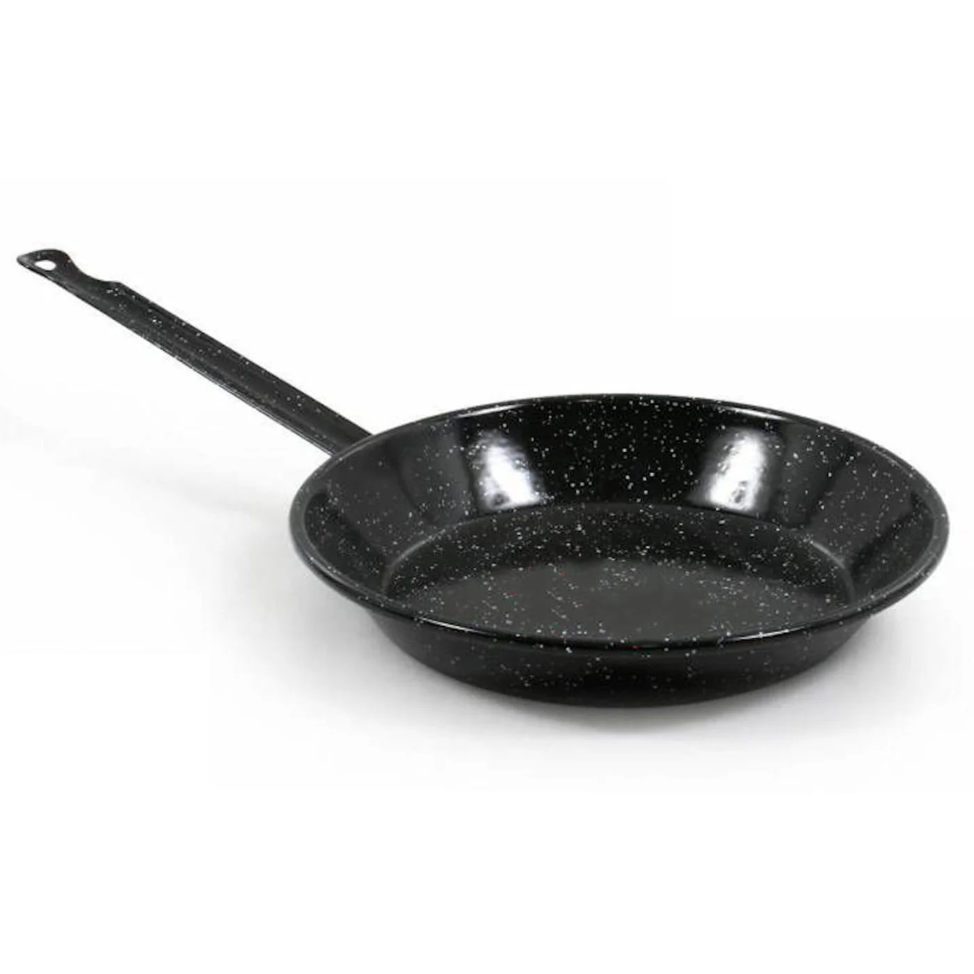 Enameled steel plain frying pan, 24 cm diameter, suitable for all types of cookers, gas, induction, vitro