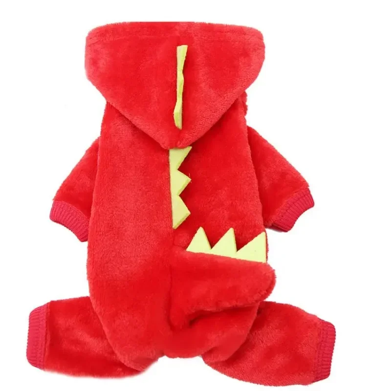Dinosaur Dog Clothes Fleece Pet Jumpsuits Winter Warm Dog Coat Jacket for Dogs Hoodies Chihuahua French Bulldog Clothing 6