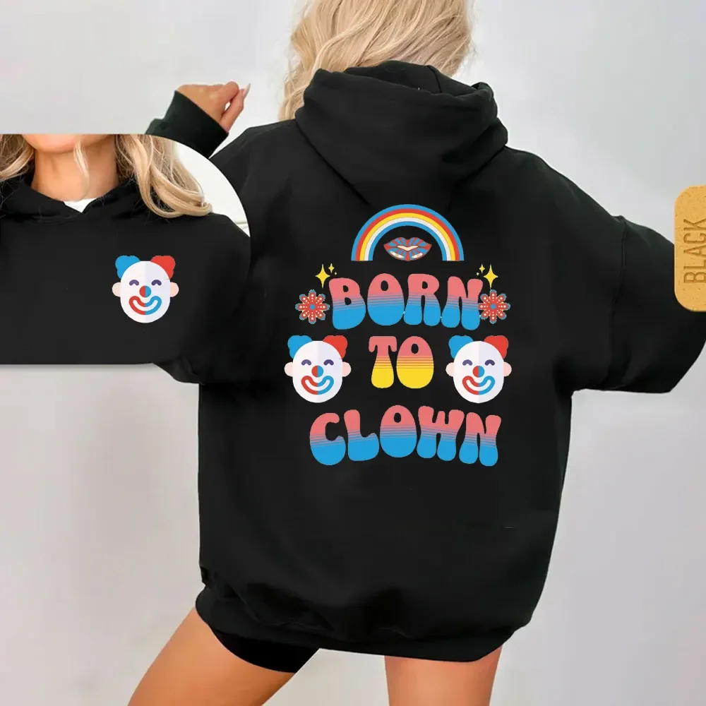 

Clowncore Graphic Hoodie Clown Weird Clothing Duplex Printing Y2k Top Women Tops Winter Clothes Lady Sweatshirt Kawaii Clothes