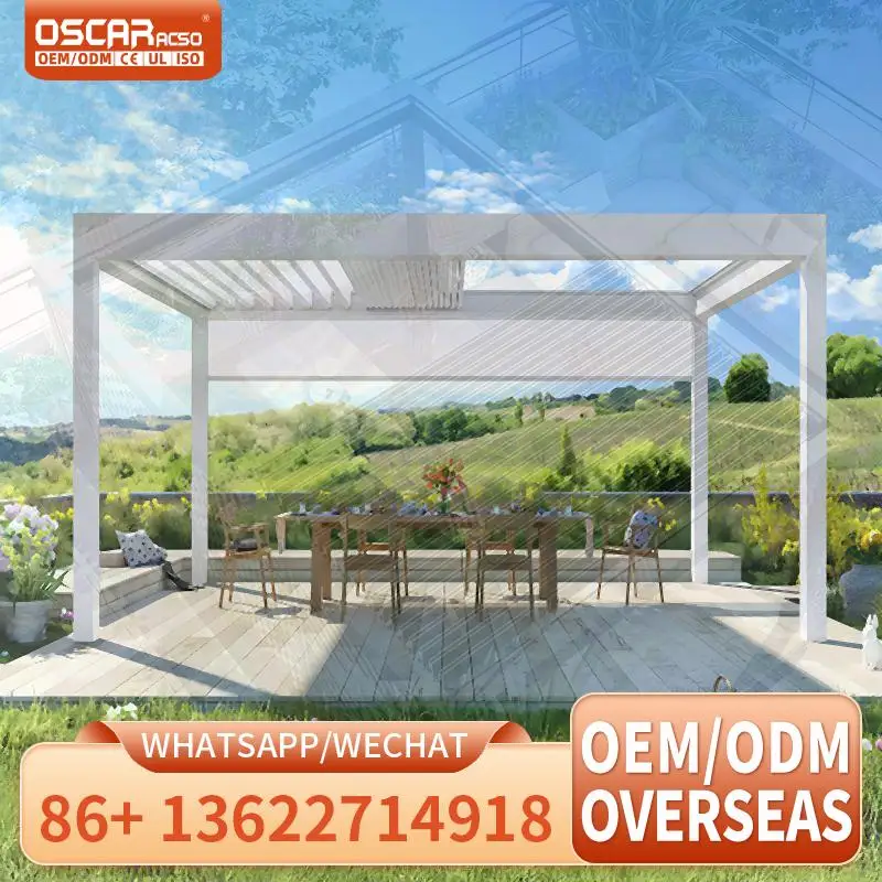 

Outdoor Patio Gazebo Aluminum Pergola Metal Pergola for Garden Backyard Balcony Retractable pergola