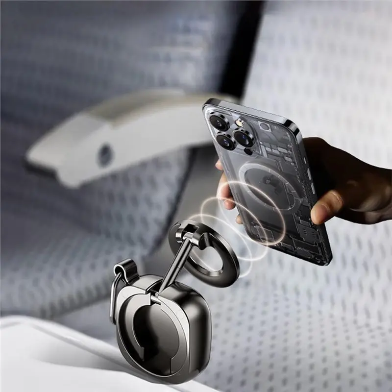 【إعادة الاستقبال】العالمي 360 °   حامل هاتف مغناطيسي محمول قابل للتعديل، حامل ثلاثي القوائم قابل للطي/حامل سفر متعدد الوظائف