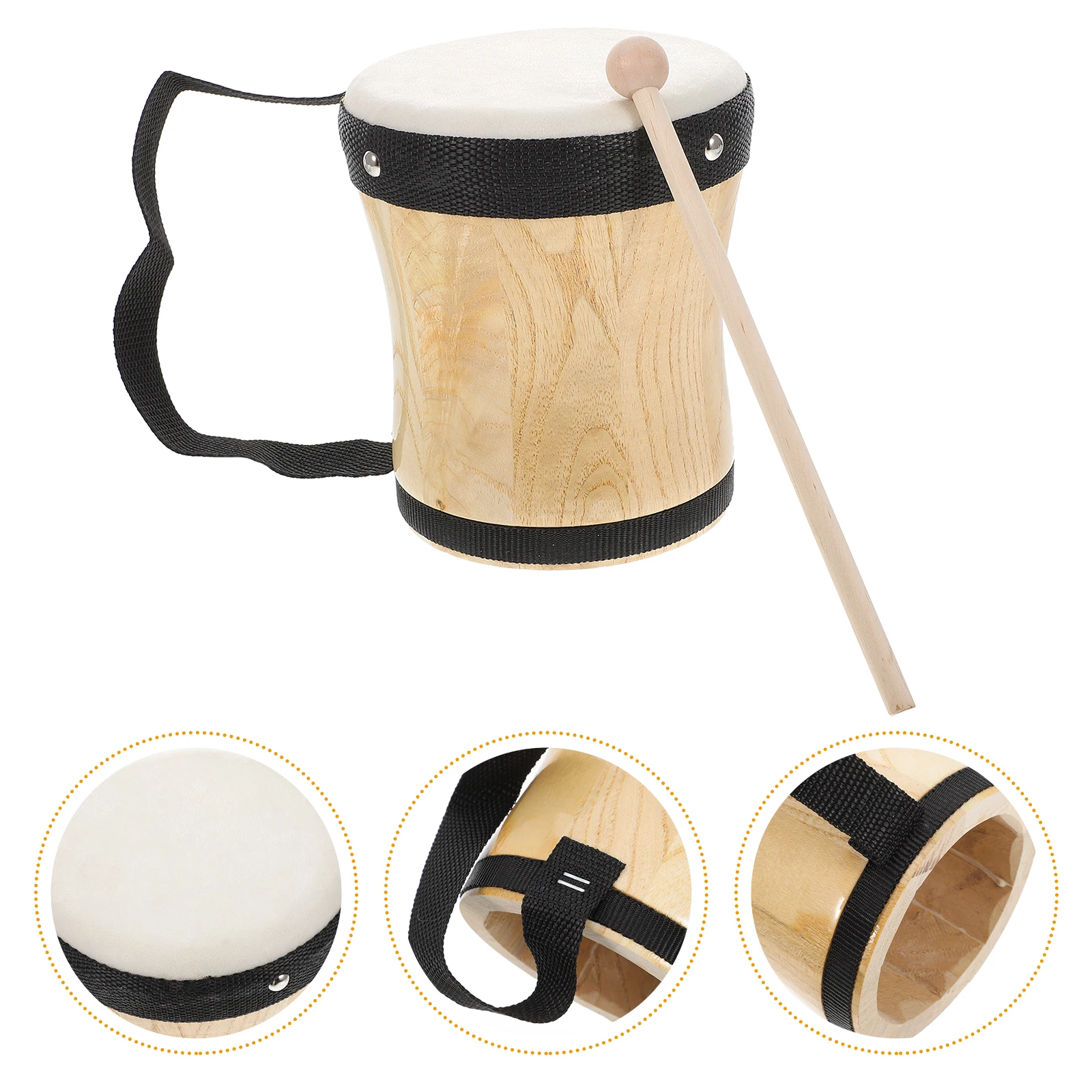 

1 set Hand-Painted Drum Teaching Aids Premium Drum Toddler Kids Educational Percussion Instruments Music Toys for Concert