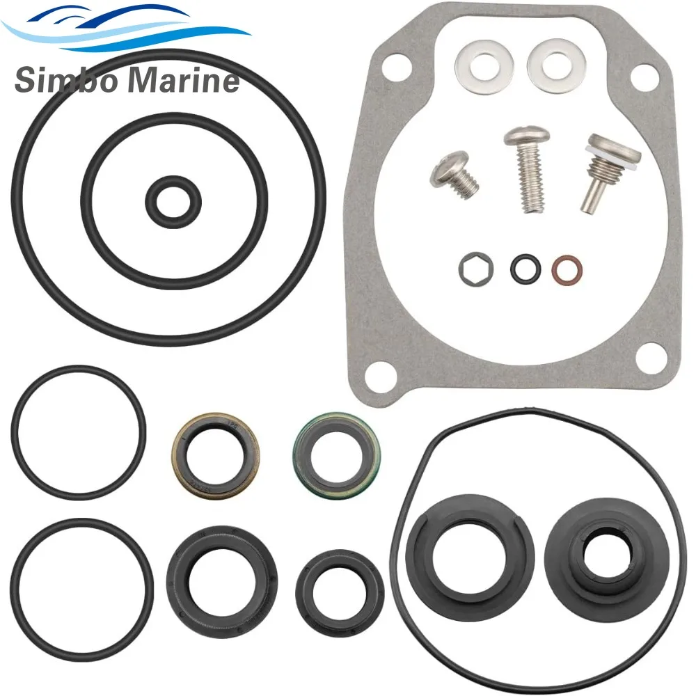 For Johnson Evinrude Lower Unit Gearcase Seal Kit Outboard Marine 25 40 48 50 HP (1989-2005) 433550 0777551 777551 18-2694 87614