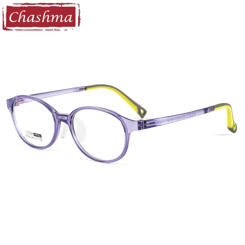 Chashma 48 mm Kids Eye Glasses Boy Frames Oval Prescription Spectacles Girls Flexible Light Gafas Rubber with Hoops Children