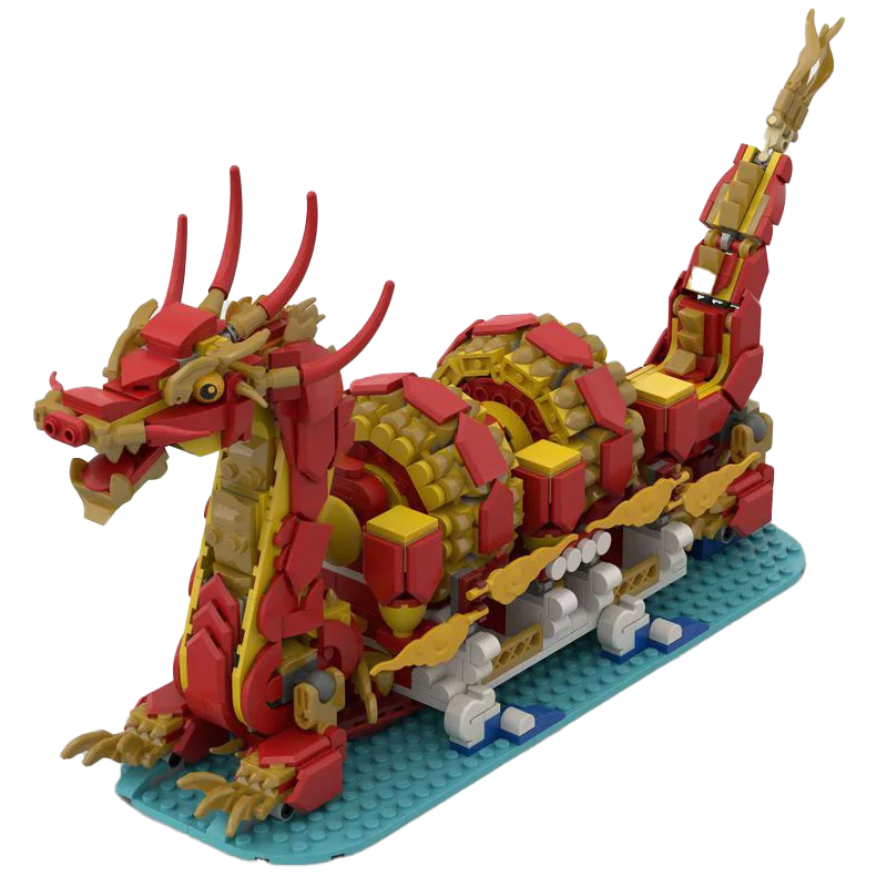 

1201PCS MOC 2024 Auspicious Chinese dragon 80112 ModelBuilding Blocks Advanced Building Set For AdultsBricks Toys Gifts