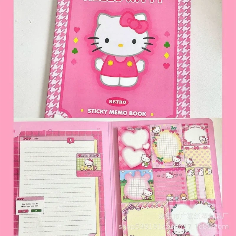 Sanria Anime Hello Kitty Notebook Sticky Note N Times Stickers Kuromi Cinnamoroll melody Notepad Letter Paper Student Stationery