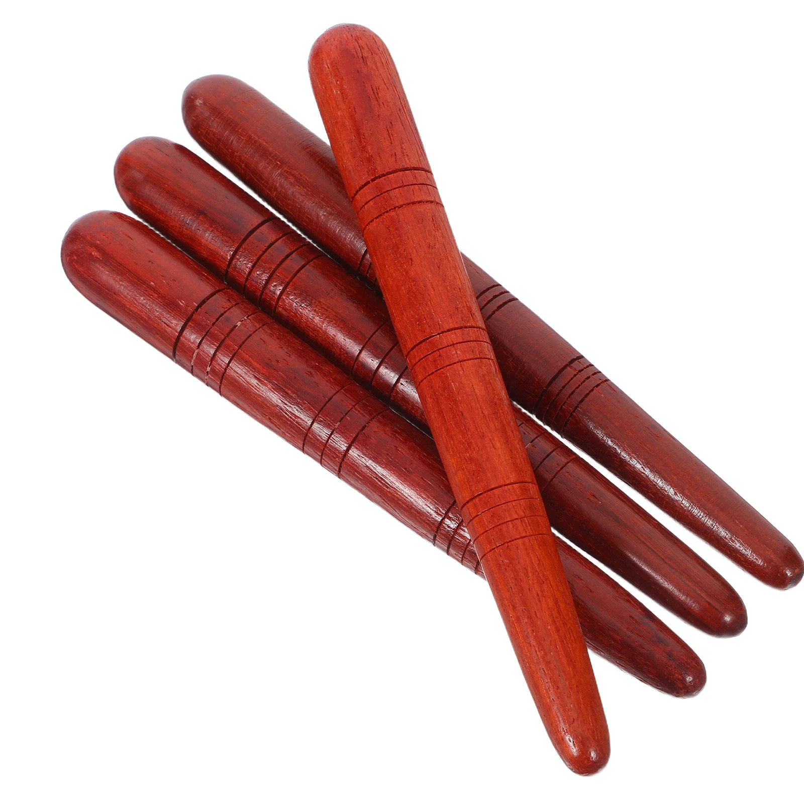

4 Pcs Natural Wood Smooth Lightweight Self Massage Acupressure Pen Stick Manual Acupressure Pen Legs Arms Back Neck Waismassager