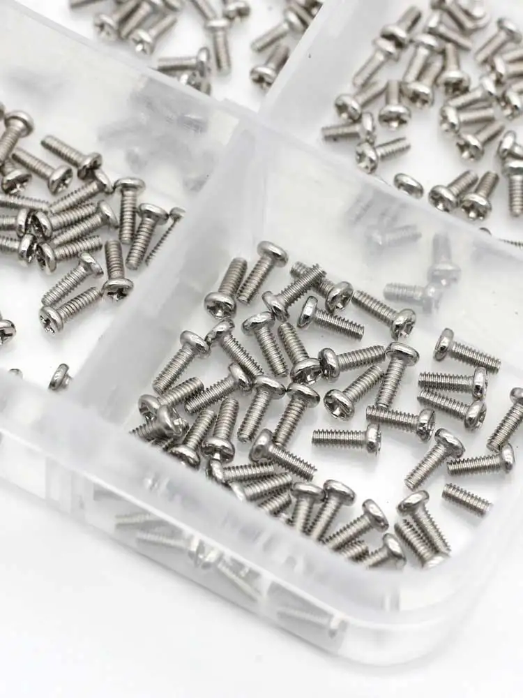 800Pcs/Set M1 M1.2 M1.4 M1.6 M1.7 Metric Phillips Pan Head Small Machine Screws Assortment Kit Electronic Mini PA Screws