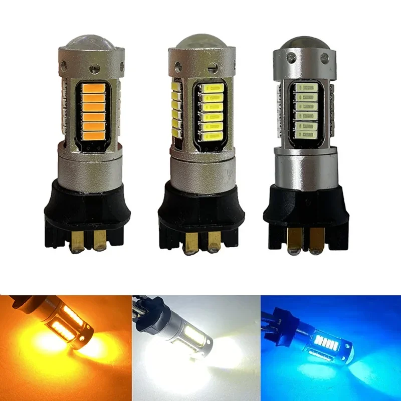 

1 шт. PW24W PWY24W CANBUS светодиодные лампы 30 SMD для Audi BMW VW Volvo Mercedes-Benz Skoda Peugeot MINI DRL дневные огни Янтарный белый