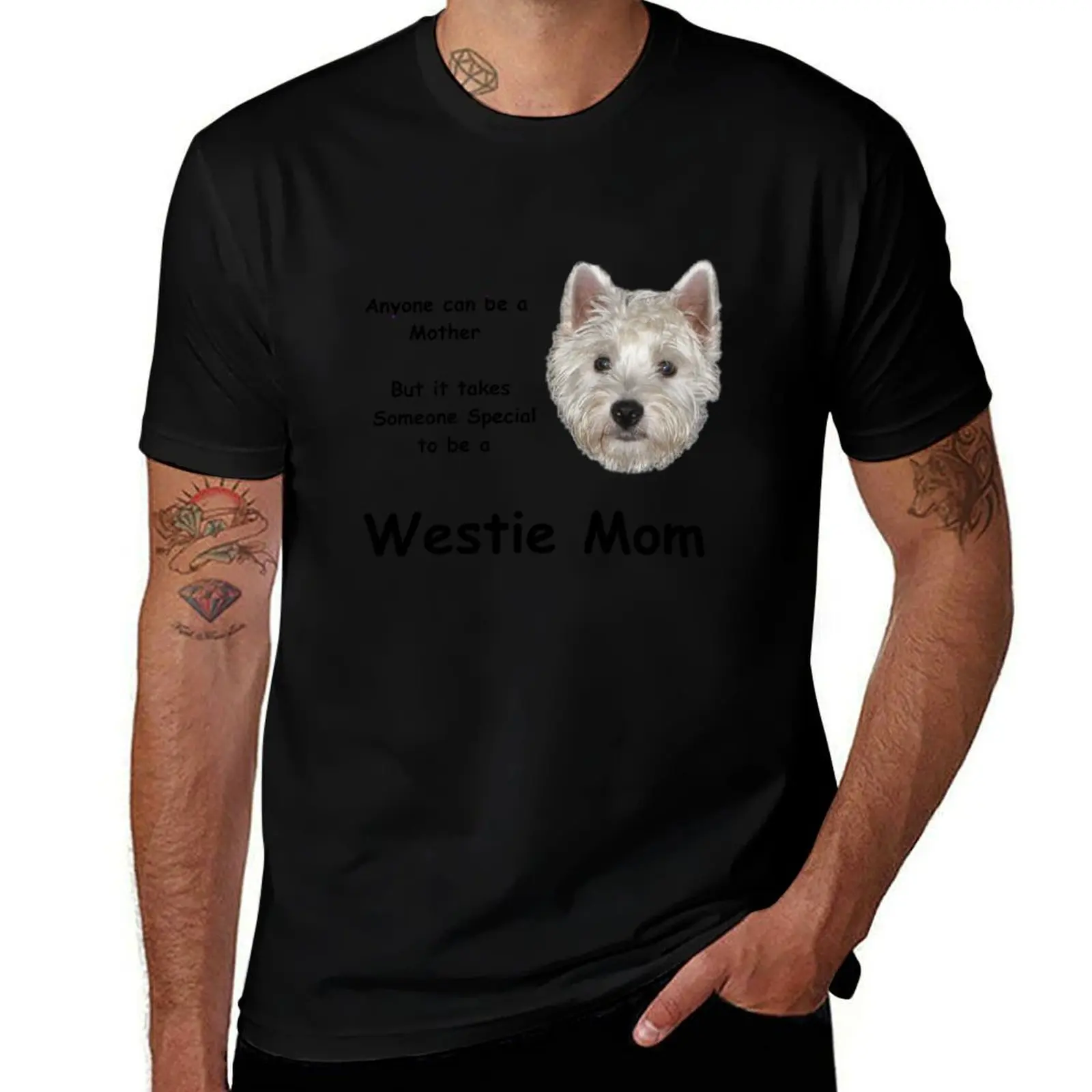 

Футболка Westie MOM 2, забавные футболки, хлопковые мужские футболки для мужчин, футболка