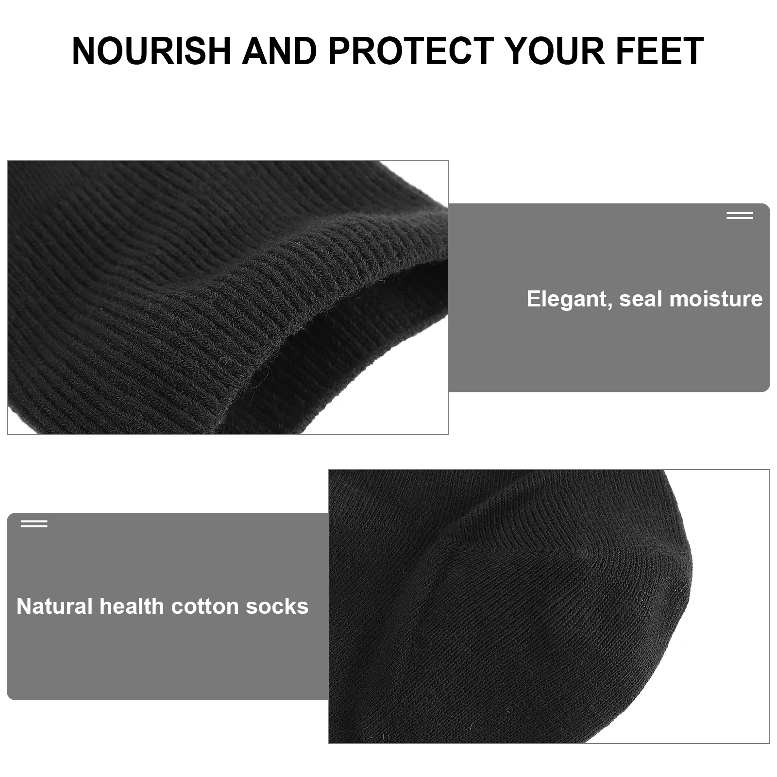 

2Pcs Anti-crack Moisturizing Socks for Men 40-44 Sizes Pure Cotton Protective Comfortable Dry Feet Treatment CareSock