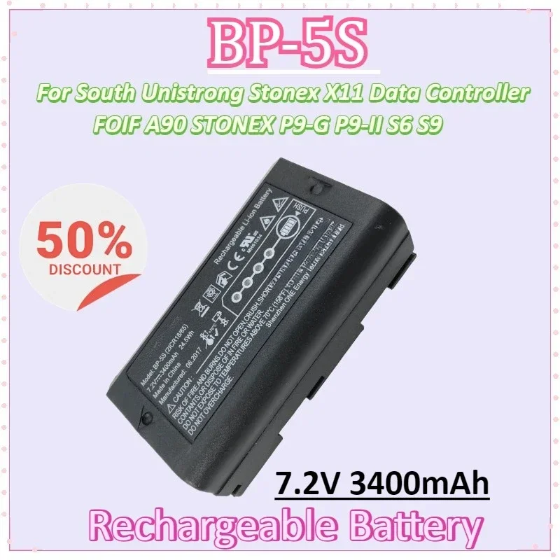 

BP-5S 7.2V 3400mAh Battery for South Unistrong Stonex X11 Data Controller FOIF A90 STONEX P9-G STONEX P9-II S6 S9