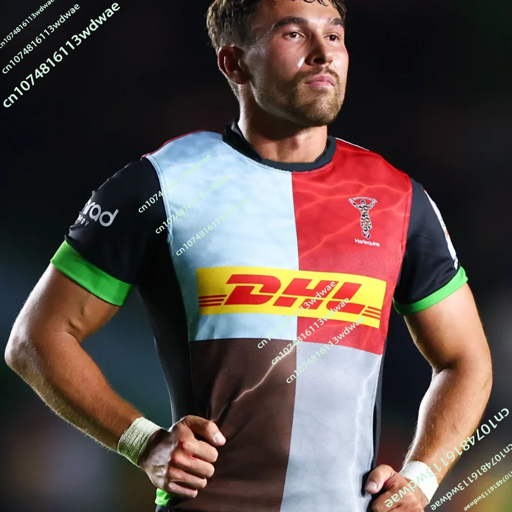 AliExpress NONE 2026 New Arrivals England Harlequins Rugby Sports Jersey Men's UK Rugby Home Quick drying Training Kids Training Fans T-shirts
