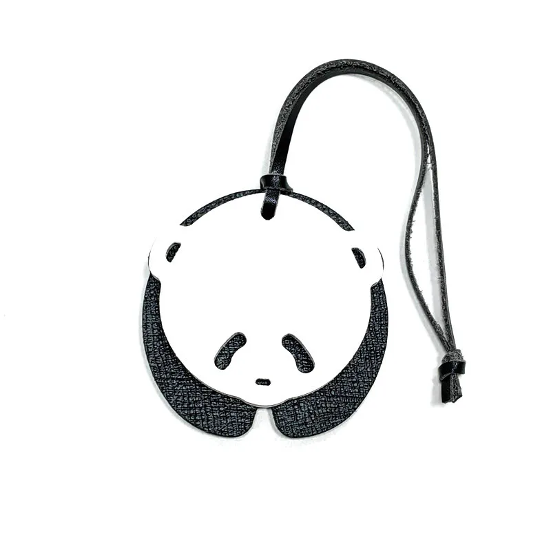 Panda Keychain Name Pure Hand-Stitched Ladies Women Bags Backpack Pendant Charm