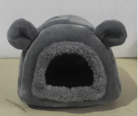 

1PC Grey Caterpillar Pet Bed for Hamster Guinea Pig Hedgehog Chinchilla Soft PP Cotton Small Animal House Easy Clean Comfortable