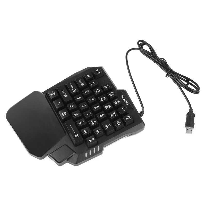 One-handed Keyboard Left-handed Compact Mini Portable Game Keypad for Chicken Game PC Gaming Keyboards 35Key