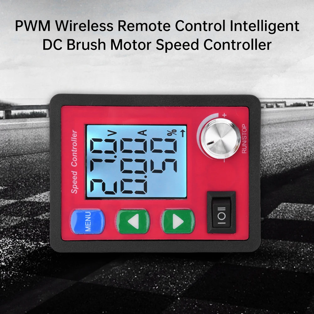 มอเตอร์แปรงถ่าน DC อัจฉริยะ PWM DC6-55V 15A รีโมทคอนโทรลไร้สายรองรับความเร็วสองเท่าไปข้างหน้า