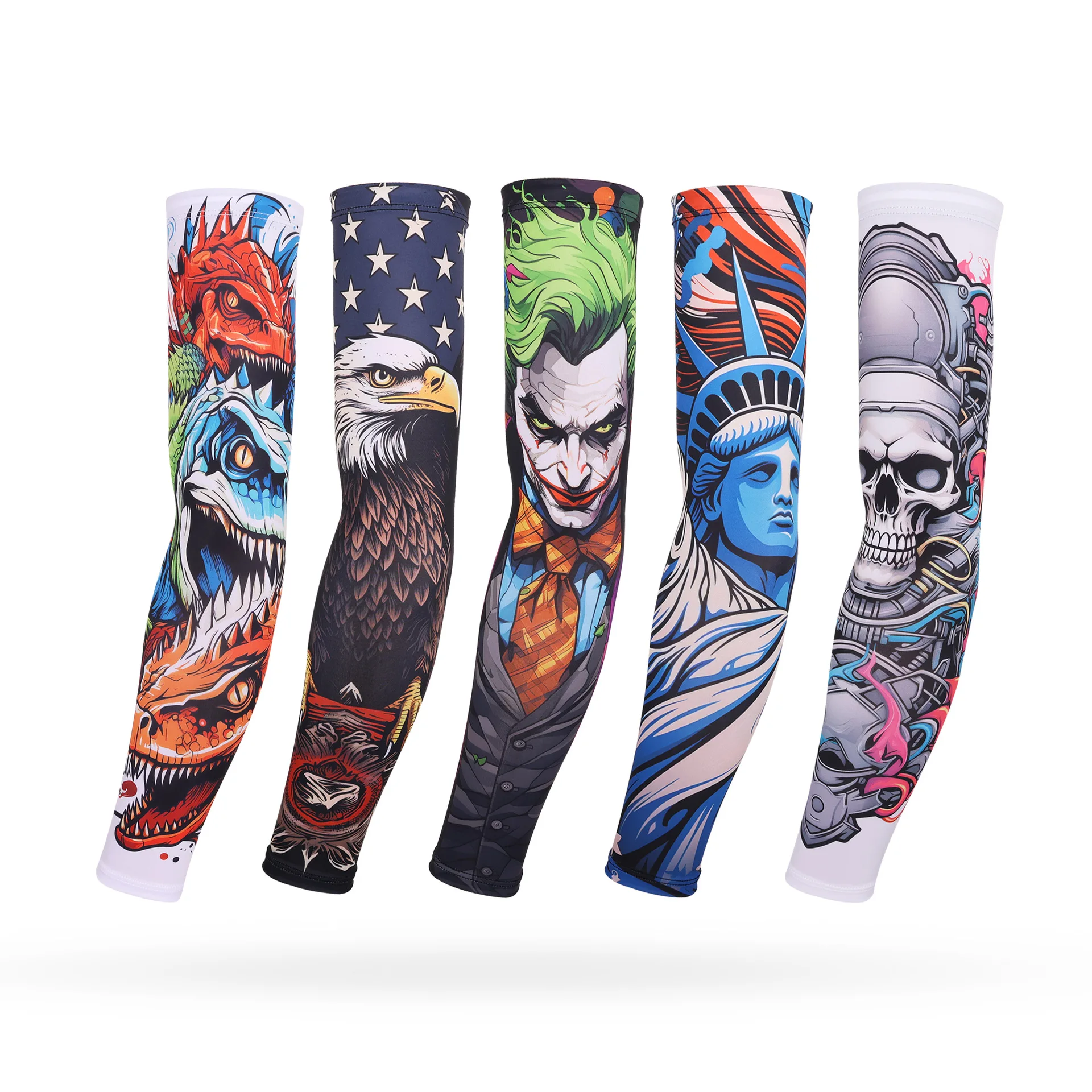 Summer Arm Protection, Ice Silk, Fishing,Driving,Cycling,Running Arm Sleeve, Plus Size, 3D Tattoo Sleeves,Basketball Elbow Pad,