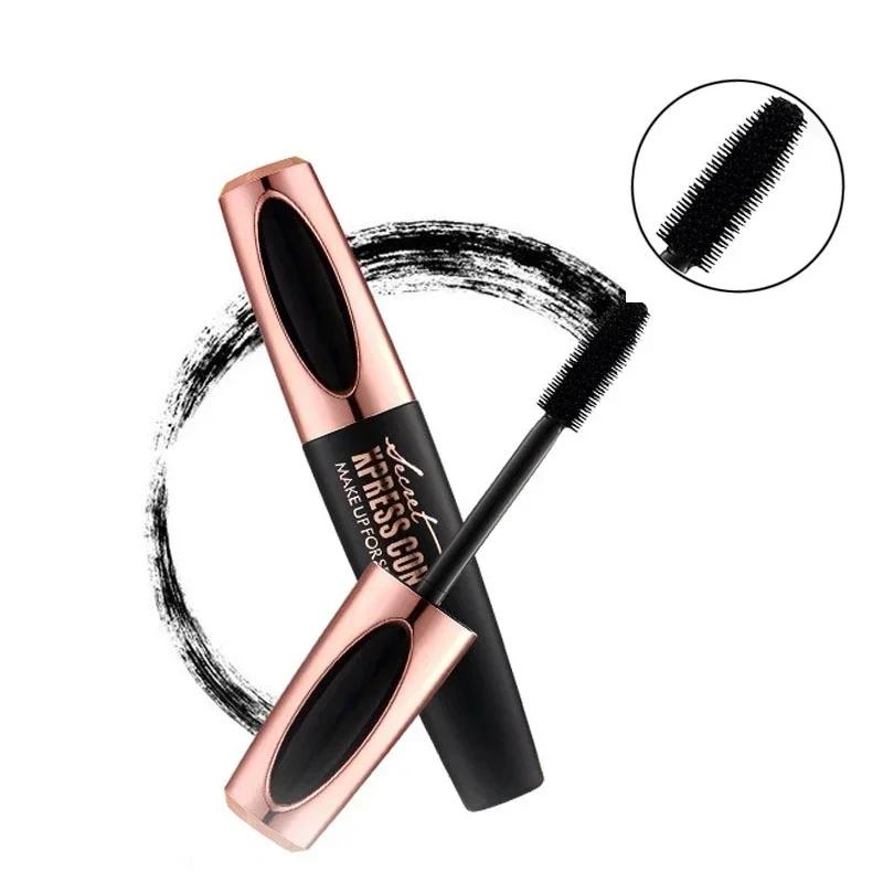 4D Silk Fiber Eyelash Mascara Quick Dry Lasting Waterproof Curly Eyelashes Extension Black Mascara Women Makeup Cosmetics Tools