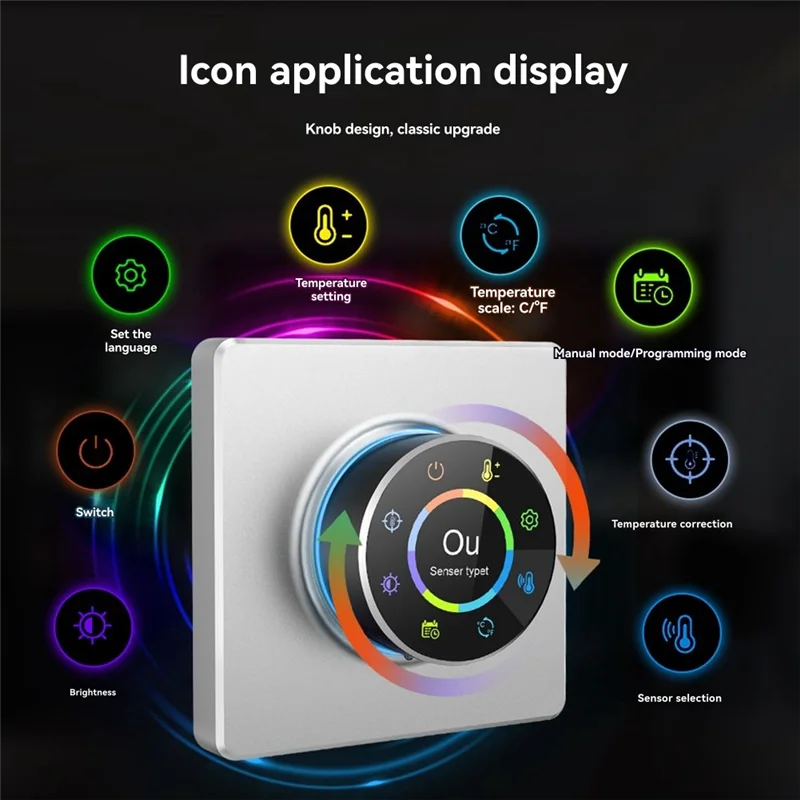 A29F-Smart Knob Termostato Wifi Tuya Riscaldamento elettrico Controllo della temperatura Caldaia ad acqua