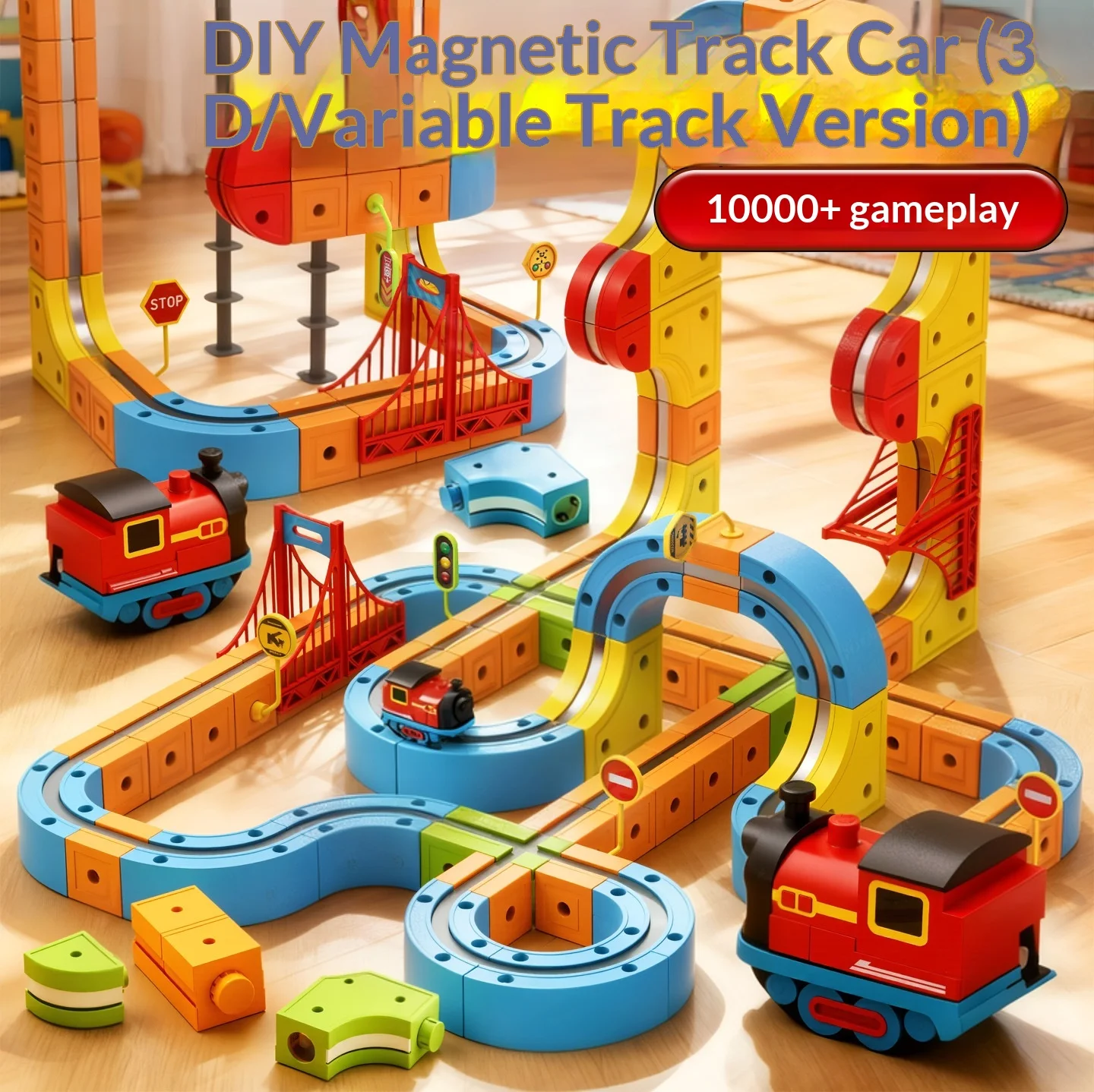 

Волшебный антигравитационный магнитный куб, сборка своими руками, универсальный маленький поезд, игрушка-головоломка, образовательные строительные блоки, набор для детей