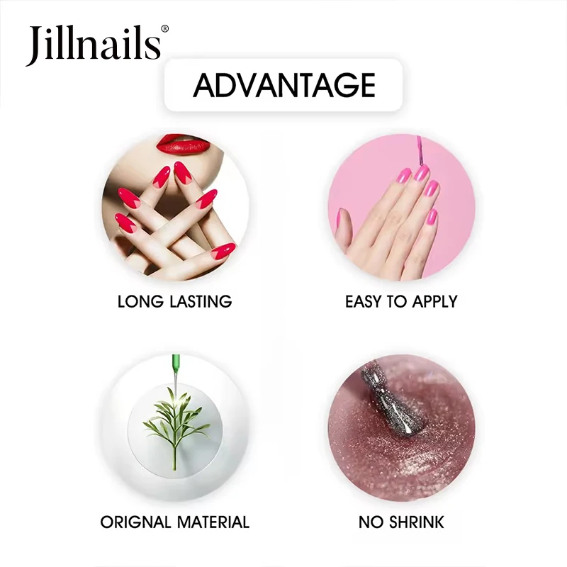 Jillnails Jelly Gel Builder Gel duro per l'estensione delle unghie 100g Clear Milky White Pink UV LED Gel crema di gomma