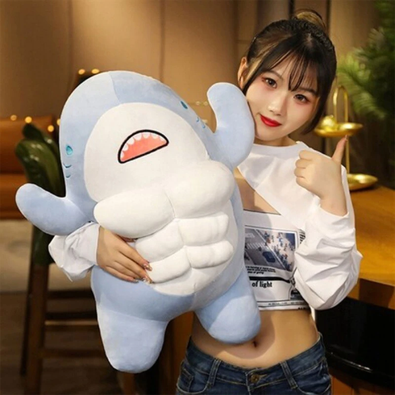 Muscle Shark Plush Funny Stuffed Soft andCuddly Stuffed Animal Figures