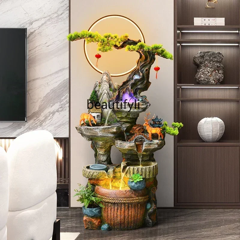 

Q181 l5New Chinese style, rockery fountain, bonsai living room, office landscaping entrance, flowing water makes money ornament