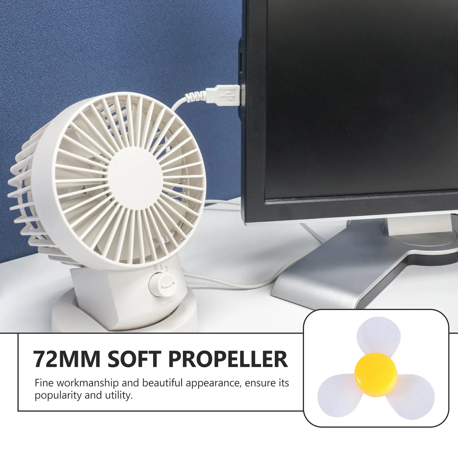 24Pcs Small Fan Propeller Miniature Shaft Plastic Blades Fan Making Supply for Mini Handheld Fans Air Blower Crafts