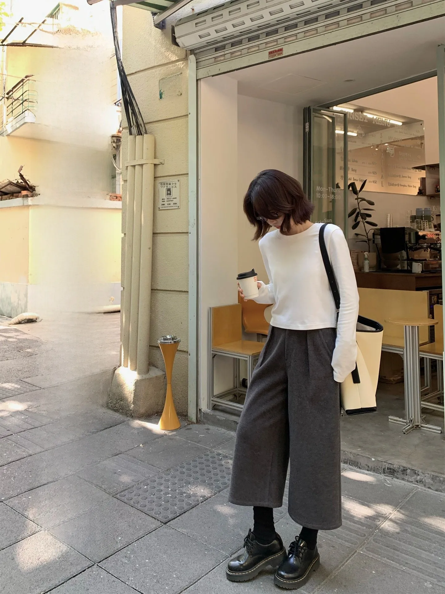 

Шерстяные прямые брюки OOOINKK с широкими штанинами для женщин, свободные, стройнящие, осенне-зимние, повседневные, в корейском стиле