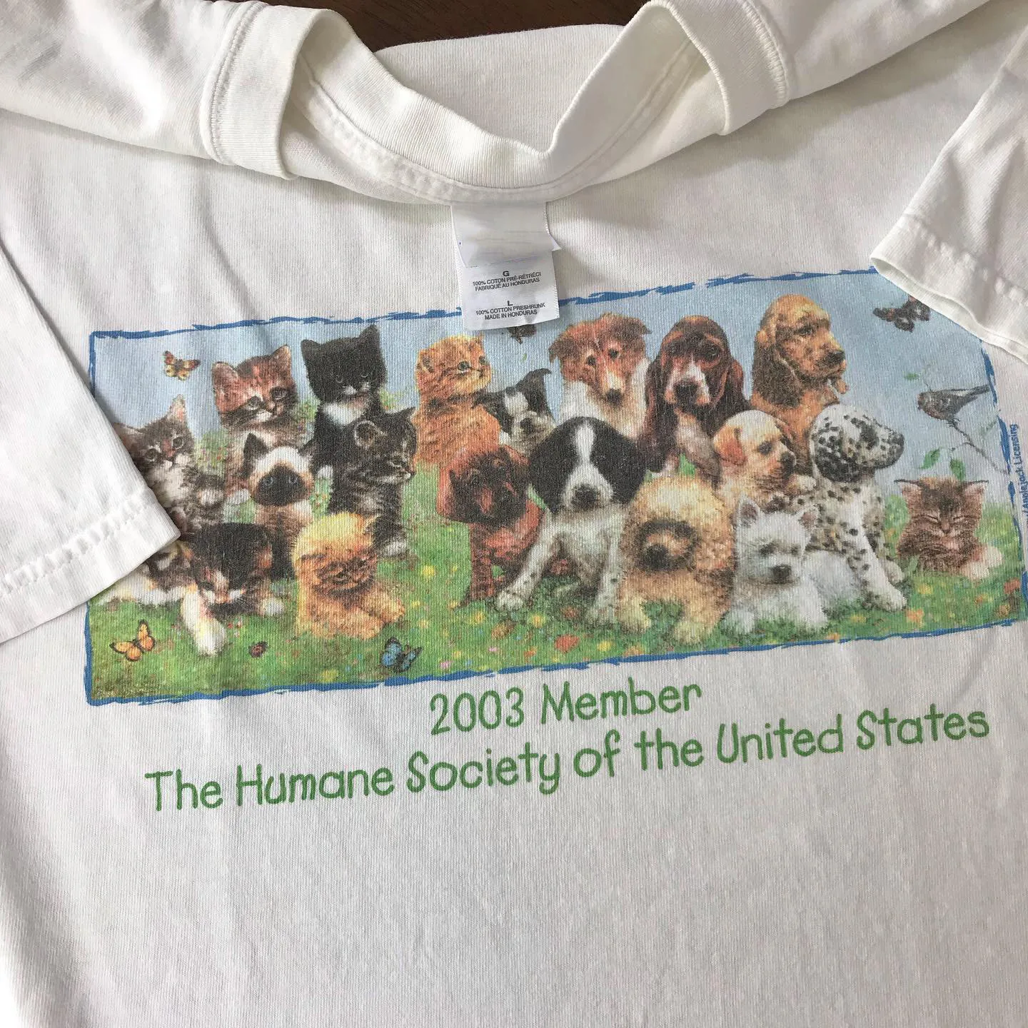 Couples Pet And  Print Short Sleeve T-Shirt Healing Artistic  Style Cotton Skin-friendly Breathable Summer Wear