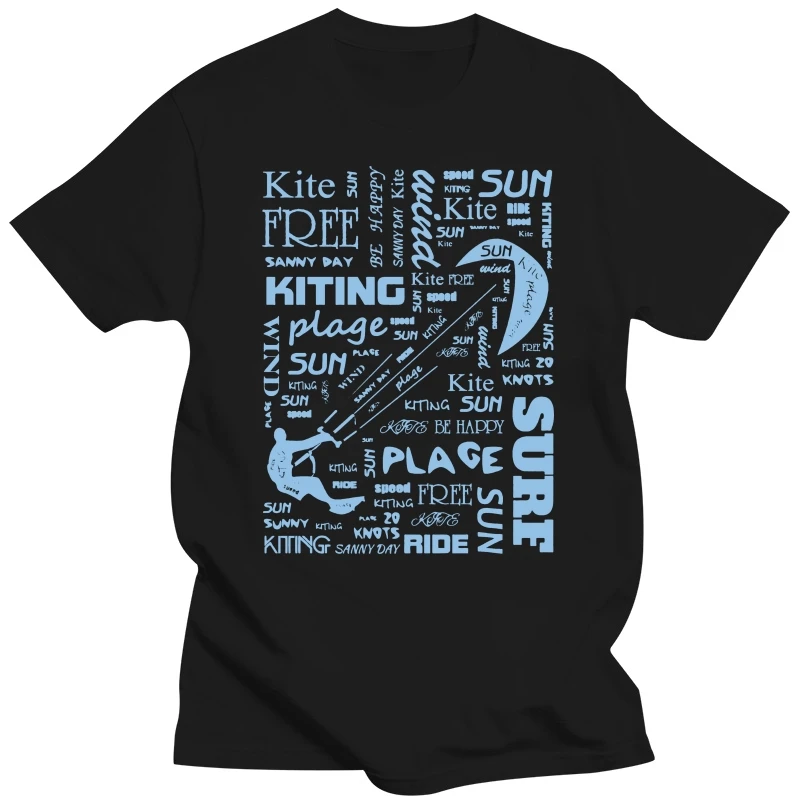 Kitesurfing T Shirt Kite 2020 New Summer Men Hot Sale Fashion Top Tee 100% Cotton Humor Men Crewneck Tee Shirts