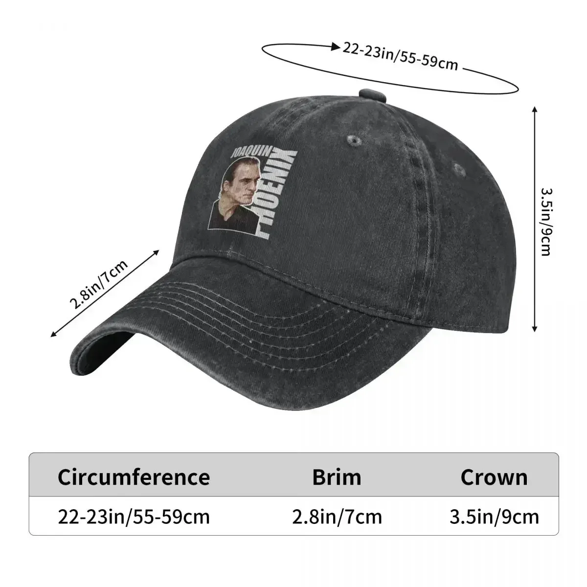 Funny Joaquin Phoenix Actor Baseball Cap Merch Vintage Distressed Denim Movie Snapback Cap For Men Women Outdoor Running Golf