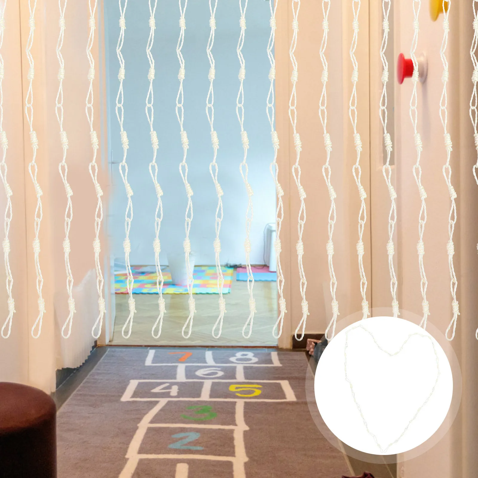 10 قطعة ستارة سلسلة الباب الملونة المنسوجة حبل معلق لوحة ديكور لغرفة مقسم جدار ديكور لوحة الستار #3