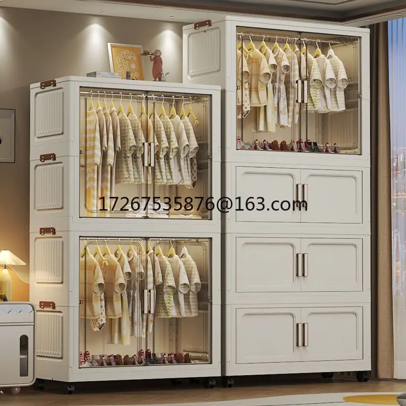 

Double door simple wardrobe bedroom clothes locker household wardrobe formaldehyde-free storage cabinet