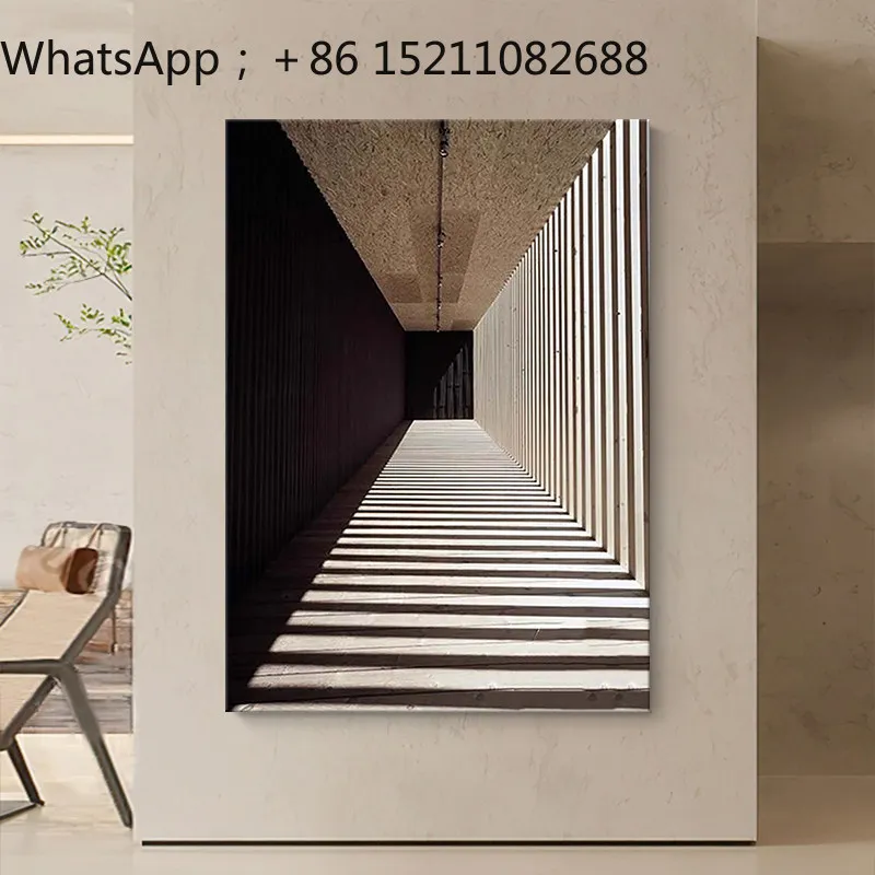 SCY minimalist living room decorative painting high-end hand-painted oil painting light luxury entrance hanging painting