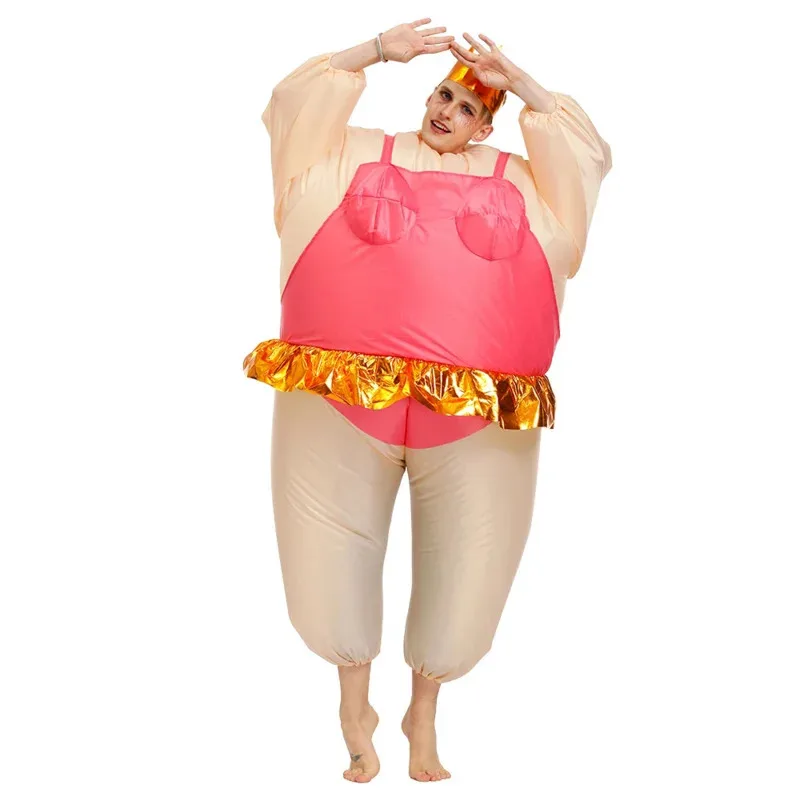 Balet inflable para adultos, disfraz de Halloween para mujer, hombre, bailarina, Cosplay, vestido elegante, disfraces de fiesta de Navidad NM33