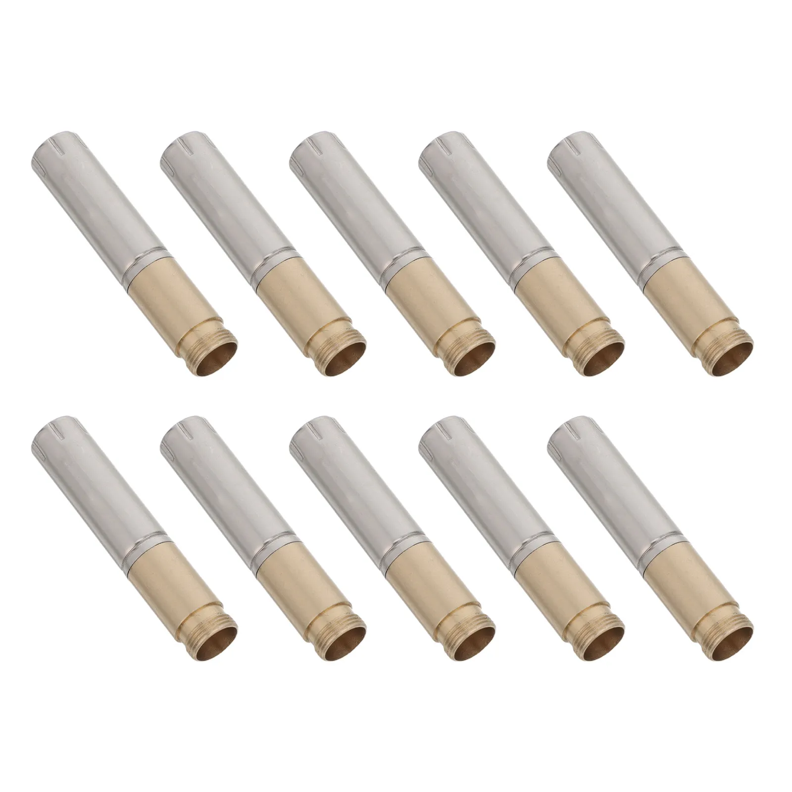 10Pcs Ballpoint Pen Core External Thread Metal Replacement Part 7.3mm Smooth Writing Mechanism for Office Study Use Ballpoint