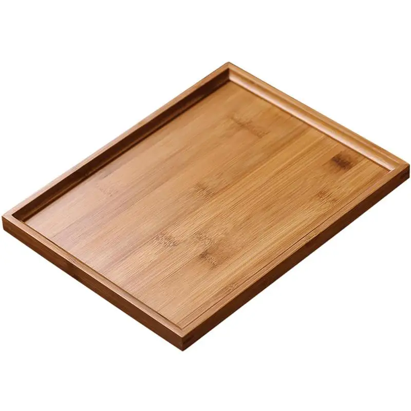 Bamboo Tea Trays Kung Fu Accessories Tray Table with Drain Rack 36x14x1.6cm Chinese Serving Set