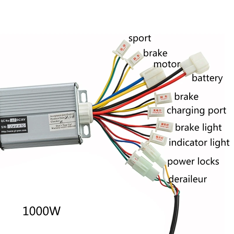 Bicycle Scooter Accessories Motor Brushed Controller & Throttle Twist Grip for Electric Scooter Bicycle