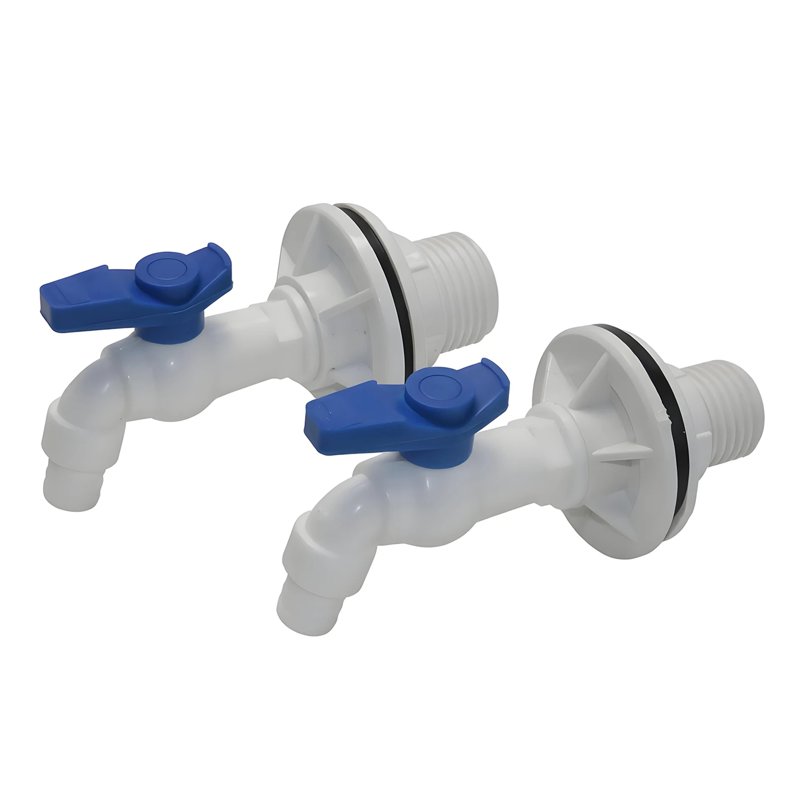 Plastic flange and plastic faucet Kit internal thread 3/4'' 1/2'' Drilling diameter 35mm 29mm Faucet set Watering water pipe joi